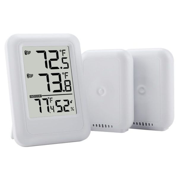 TS-FT0402 2-In-1 Home Wireless Digital Thermometer Wall-Mounted Greenhouse Thermometer (White)