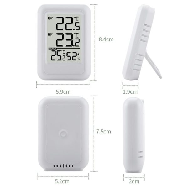 TS-FT0402 2-In-1 Home Wireless Digital Thermometer Wall-Mounted Greenhouse Thermometer (White) - Image 2