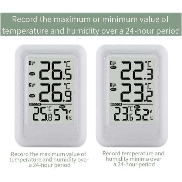 TS-FT0402 2-In-1 Home Wireless Digital Thermometer Wall-Mounted Greenhouse Thermometer (White) - Image 7