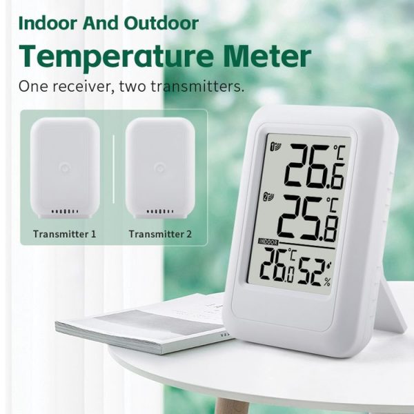 TS-FT0402 2-In-1 Home Wireless Digital Thermometer Wall-Mounted Greenhouse Thermometer (White) - Image 9