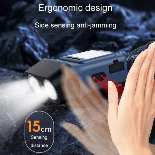 Head-Mounted LED Outdoor Sensor Long Range Fishing Work Headlamp, Style: Black Standard - Image 7