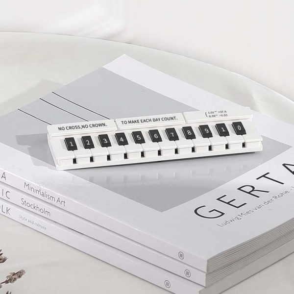 Piano Keys Temporary Parking Plate Car Hidden Parking Number Board (White 9968) - Image 2