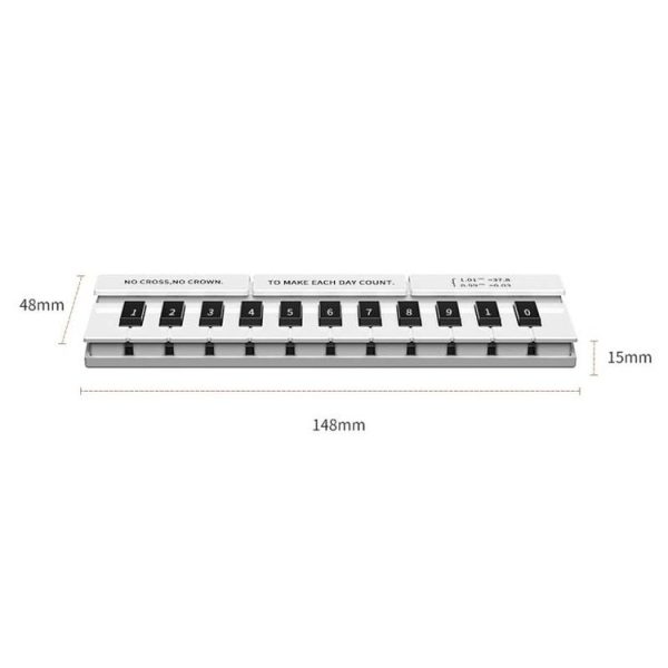 Piano Keys Temporary Parking Plate Car Hidden Parking Number Board (White 9968) - Image 3