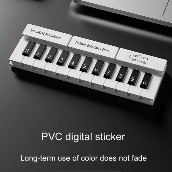Piano Keys Temporary Parking Plate Car Hidden Parking Number Board (White 9968) - Image 4