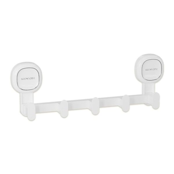 Multifunctional Suction Cup Hook Punch-free Traceless Adhesive Hook Storage Rack, Color: White