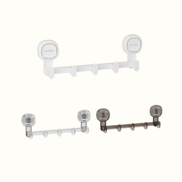 Multifunctional Suction Cup Hook Punch-free Traceless Adhesive Hook Storage Rack, Color: White - Image 2