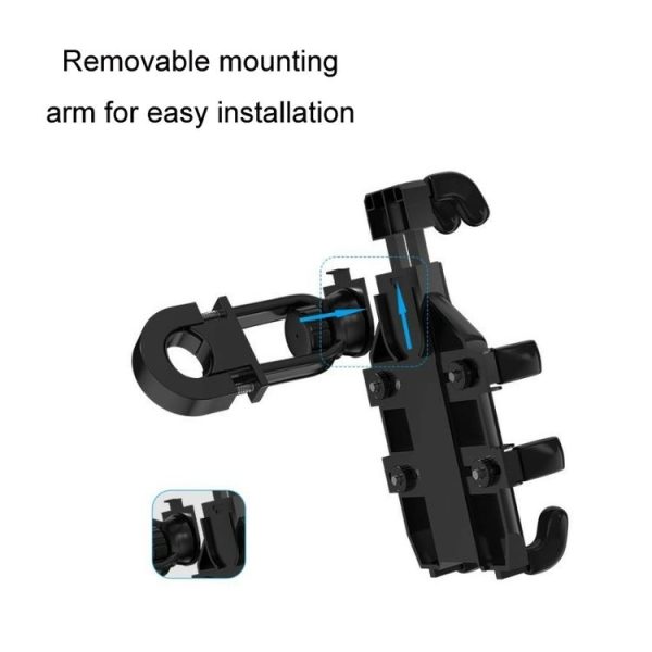JNHW Motorcycle Bicycle Eight Claw Mobile Phone Navigation Shockproof Bracket, Style: For Handlebar - Image 3