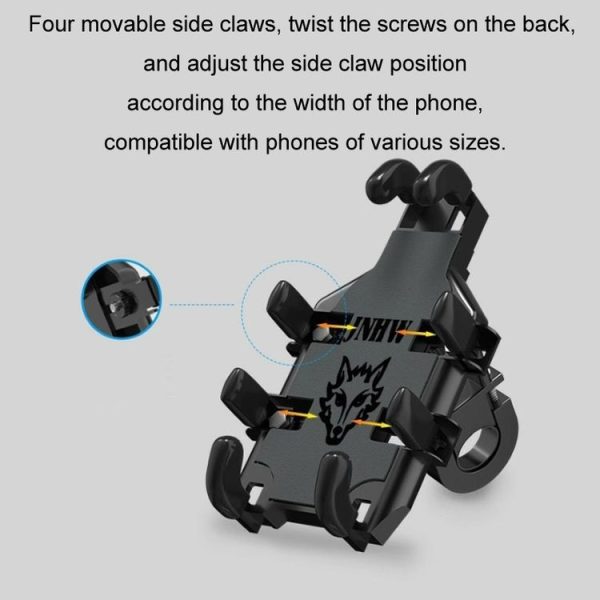 JNHW Motorcycle Bicycle Eight Claw Mobile Phone Navigation Shockproof Bracket, Style: For Handlebar - Image 5