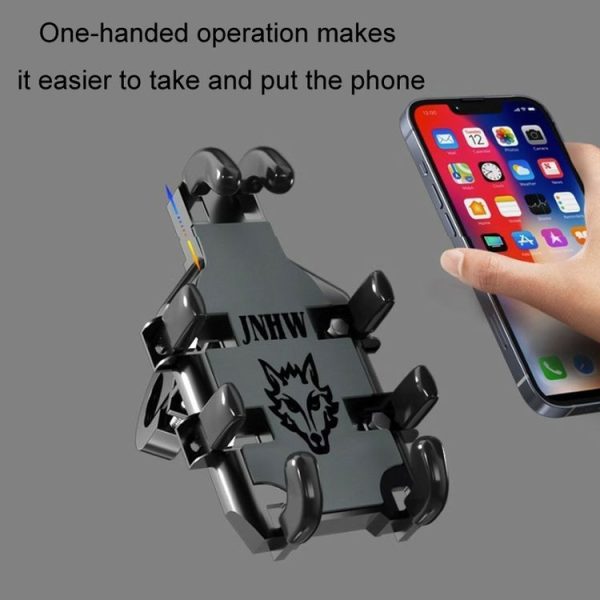 JNHW Motorcycle Bicycle Eight Claw Mobile Phone Navigation Shockproof Bracket, Style: For Handlebar - Image 6