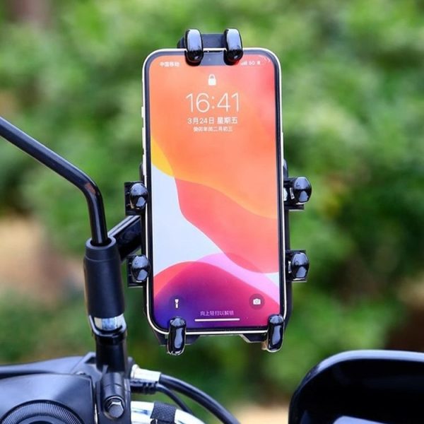 JNHW Motorcycle Bicycle Eight Claw Mobile Phone Navigation Shockproof Bracket, Style: For Handlebar - Image 9