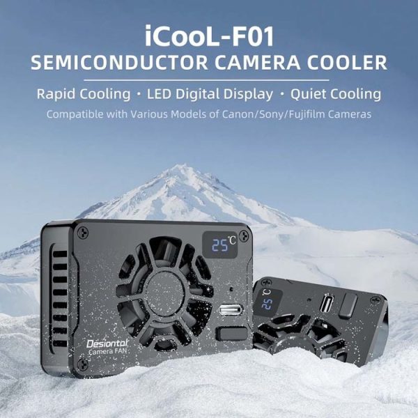 Canon / Sony / FUJIFILM Desiontal F01 Portable Metal Case Semiconductor Camera Cooler SLR Cooling Fan - Image 2