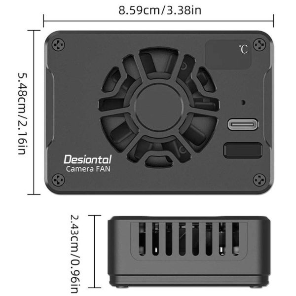 Canon / Sony / FUJIFILM Desiontal F01 Portable Metal Case Semiconductor Camera Cooler SLR Cooling Fan - Image 3