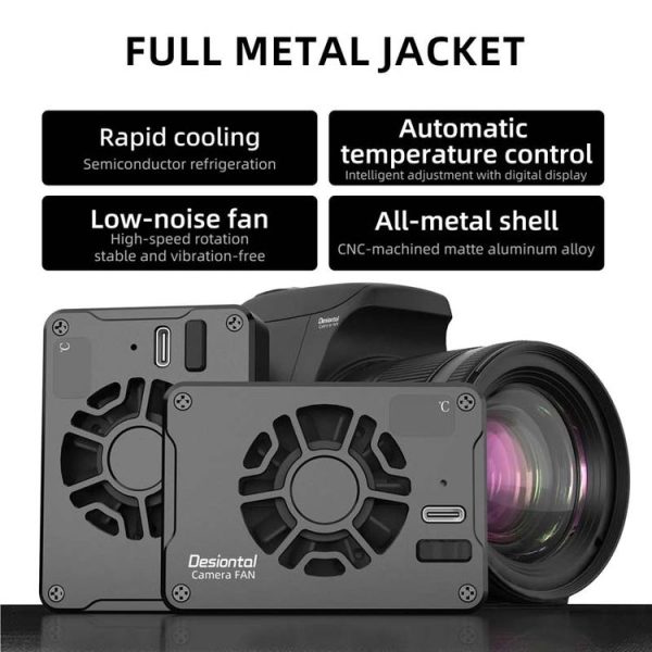 Canon / Sony / FUJIFILM Desiontal F01 Portable Metal Case Semiconductor Camera Cooler SLR Cooling Fan - Image 4