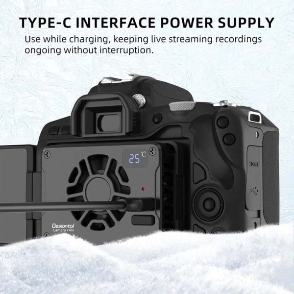 Canon / Sony / FUJIFILM Desiontal F01 Portable Metal Case Semiconductor Camera Cooler SLR Cooling Fan - Image 5