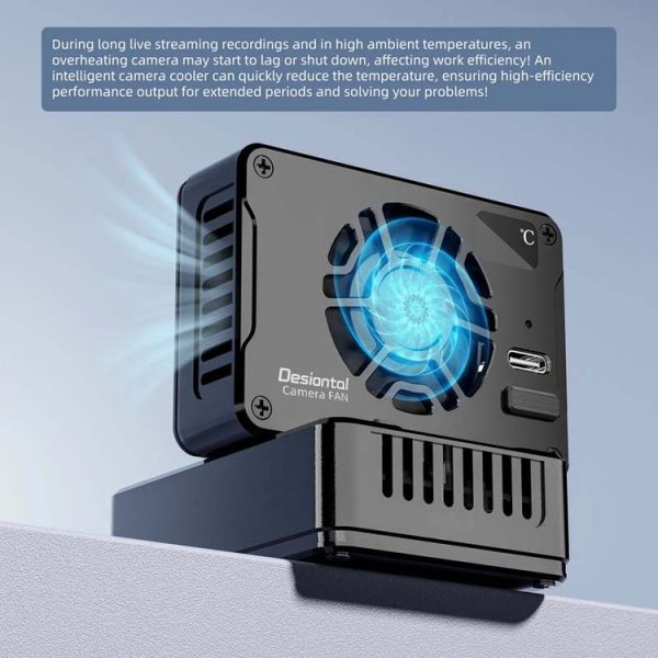 Canon / Sony / FUJIFILM Desiontal F01 Portable Metal Case Semiconductor Camera Cooler SLR Cooling Fan - Image 9