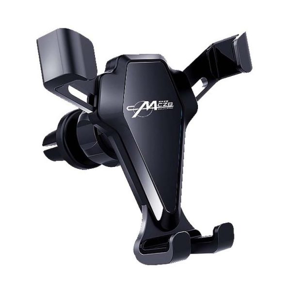 Car Snap-On Air Vent Gravity Cell Phone Navigation Mirror Holder (Black)