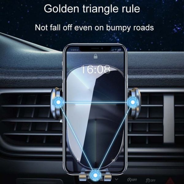 Car Air Vent Multifunctional Universal Cell Phone Navigation Holder (Black) - Image 7