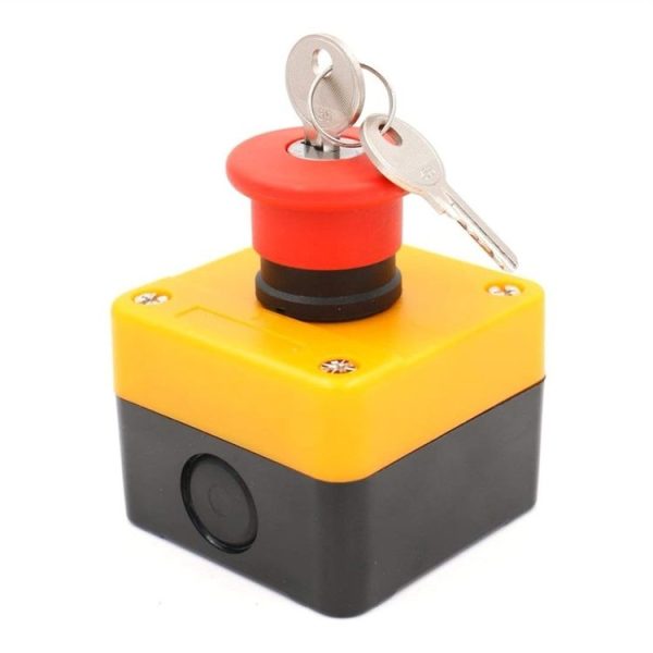 Elevator Pit Platform High-position Emergency Stop Switch With Bottom Box + Key (1 Normally Open 1 Normally Closed) - Image 2
