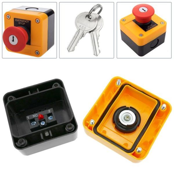 Elevator Pit Platform High-position Emergency Stop Switch With Bottom Box + Key (1 Normally Open 1 Normally Closed) - Image 6