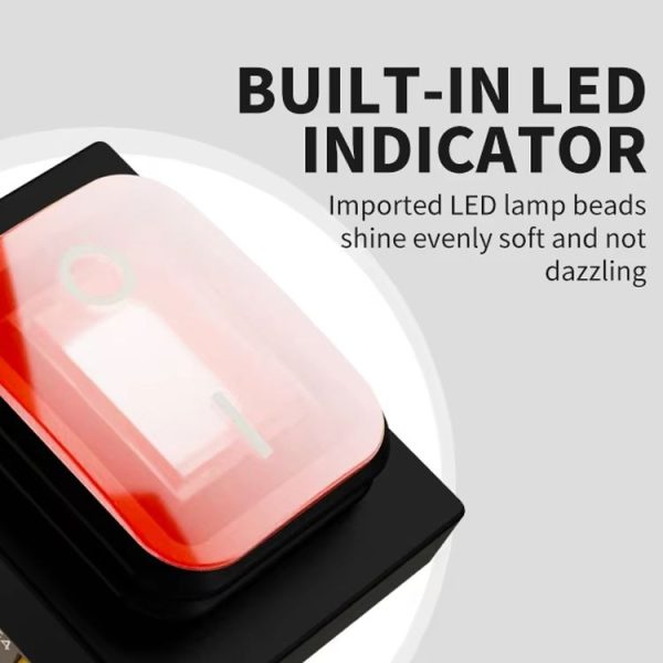 FILN 220V 30A Split Dustproof Boat-type Switch With Light, Specifications: No Waterproof 4 Pin 2 Gear Red Light - Image 11