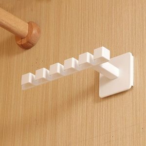 Punch-free Partition L-shaped Headband and Hair Accessories Storage Rack Hat Storage Shelf (White)
