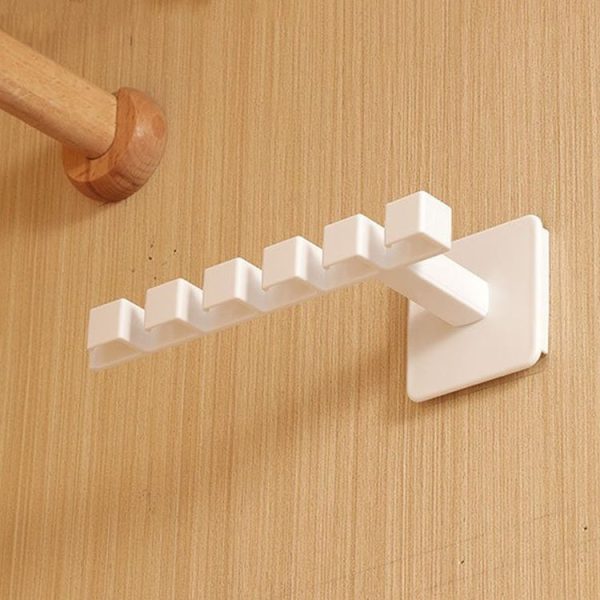 Punch-free Partition L-shaped Headband and Hair Accessories Storage Rack Hat Storage Shelf (White)