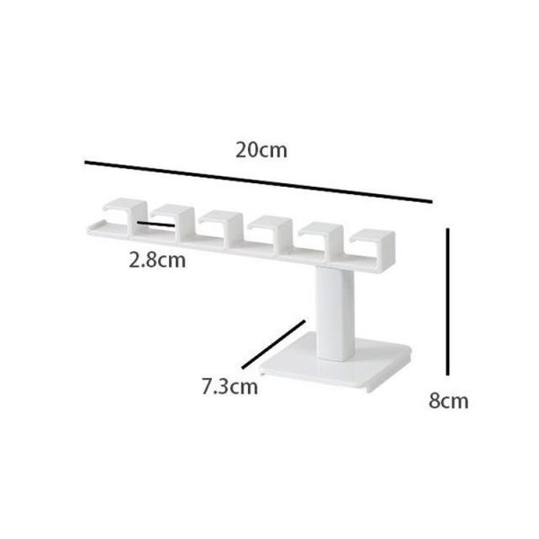 Punch-free Partition L-shaped Headband and Hair Accessories Storage Rack Hat Storage Shelf (White) - Image 2