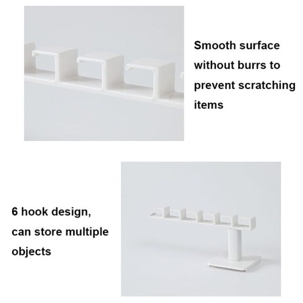 Punch-free Partition L-shaped Headband and Hair Accessories Storage Rack Hat Storage Shelf (White) - Image 3