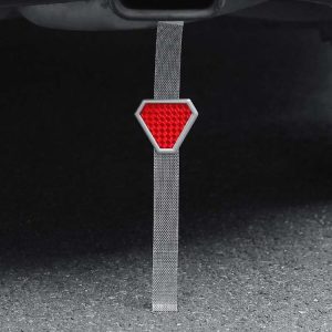 Car Triangle Night Reflective Static Eliminator Metal Grounding Strip (Red)