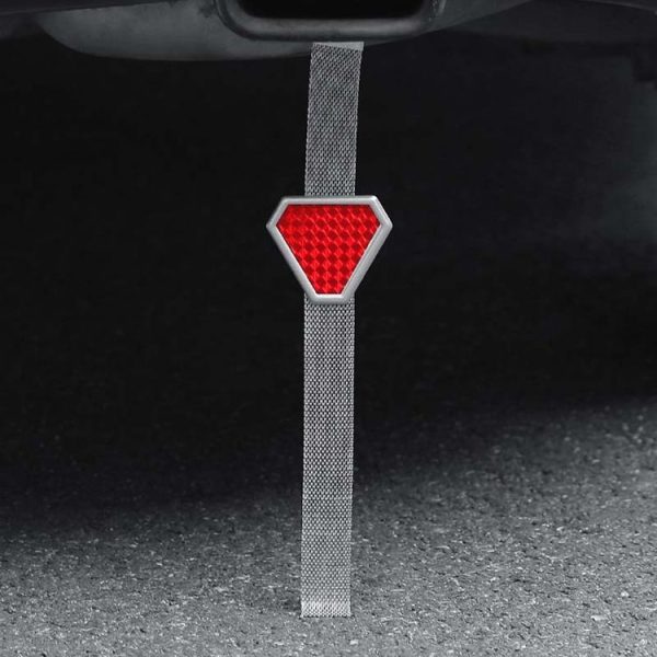 Car Triangle Night Reflective Static Eliminator Metal Grounding Strip (Red)