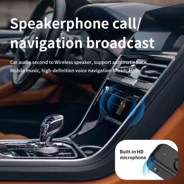 3-in-1 Receiver Bluetooth Transmitter with Call Aux Car Bluetooth Adapter - Image 9