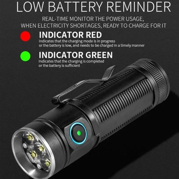 E-SMARTER W5184 Pen Insert 6 Holes Flashlight Outdoor Mini Flashlight - Image 3