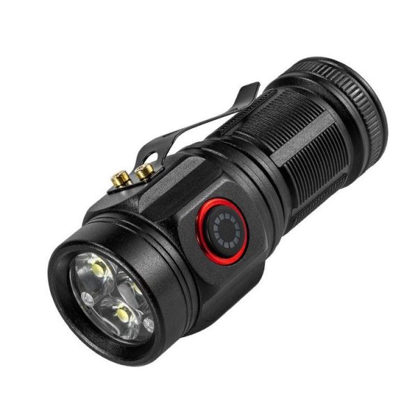 E-SMARTER W5182 Pen Fork 3 Holes Mini Flashlight Portable Pen Clip Camping Adventure Compass Sport Flashlight