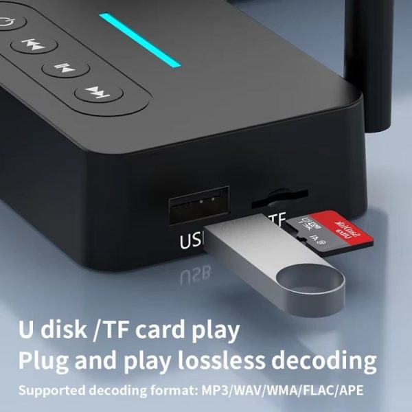 D9 2-in-1 Old-fashioned Audio Car Bluetooth Receiver Transmitter NFC Music Bluetooth Adapter - Image 11