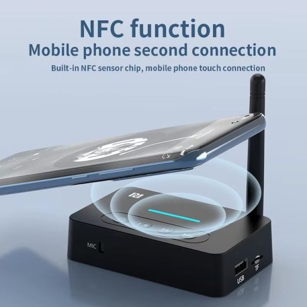 D9 2-in-1 Old-fashioned Audio Car Bluetooth Receiver Transmitter NFC Music Bluetooth Adapter - Image 7