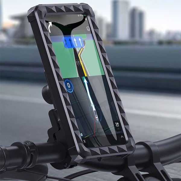 Bicycle Fixed Rotatable Waterproof Cell Phone Navigation Bracket, Style: Handlebar Model - Image 2
