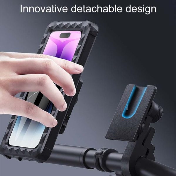 Bicycle Fixed Rotatable Waterproof Cell Phone Navigation Bracket, Style: Handlebar Model - Image 7