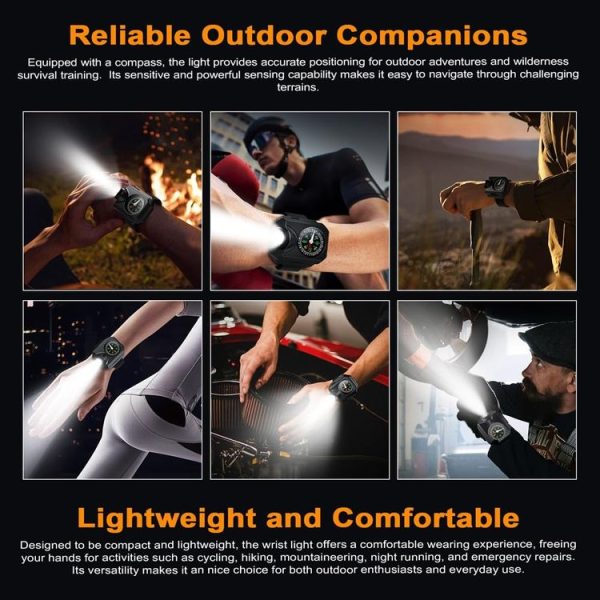 Outdoor Portable Night Running Multifunctional SOS Warning Wrist Light - Image 8