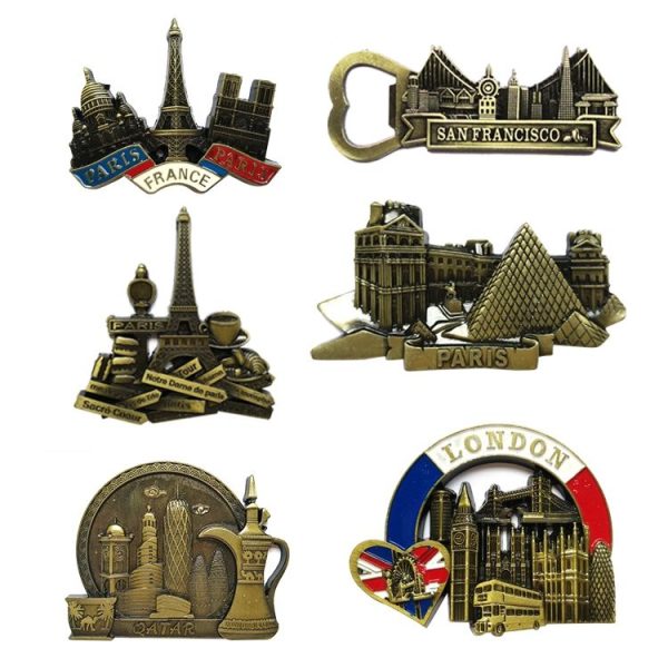 Architectural Landscape Metal Magnetic Refrigerator Stickers Home Decoration (Notre Dame De Paris) - Image 2