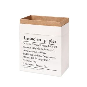 Kraft Paper Bag Gift Bags For Artificial Dried Flowers Vase Home Decorations, Size: 32x16x32cm (White French)