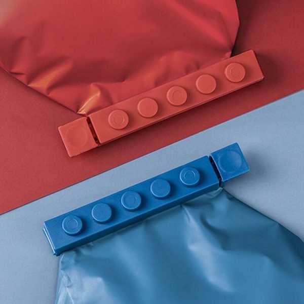 4 PCS / Set Building Block Food Seal Clip Seal Kitchen Fresh Clip Snack Plastic Bag Clip Stick - Image 5