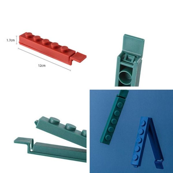 4 PCS / Set Building Block Food Seal Clip Seal Kitchen Fresh Clip Snack Plastic Bag Clip Stick - Image 6