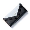 Multi-card Folding PU Ladies Wallet Buckle Envelope Bag (Black)