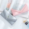 Multi-card Folding PU Ladies Wallet Buckle Envelope Bag (Black) - Image 3
