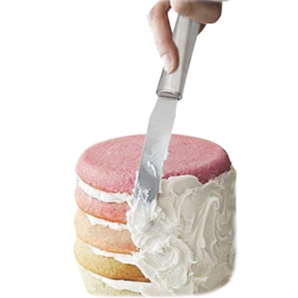 Stainless Steel Cream Spatula Stainless Steel Bell Knife Cake Spatula Baking Scraper Baking Tools (6-Inch Curved Knife) - Image 8