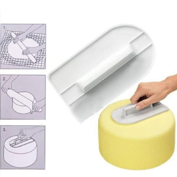2 PCS Cake Smoother Polisher Tools Cake Decorating Tools Smoother Fondant Sugarcraft Silicone Mold DIY Kitchen Bake Tool - Image 2