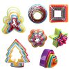 5pcs / Set Cookies Plastic Cake Mould Biscuit Plunger Forms DIY Baking Tools (Tree) - Image 5