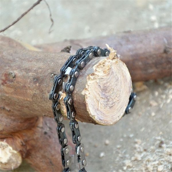 Outdoor Portable Hand-held Wire Saw Field Survival Manganese Steel Chain Saw Multifunctional Logging Saw (11 Teeth Orange) - Image 6