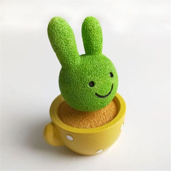 4 In 1 Cute Animal Group Cactus Small Potted Spring Car Decoration, Size: L, Color: Cactus - Image 4