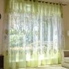 2 PCS Sheer Tulle Window Curtains for Living Room The Bedroom The Kitchen, Size: 1mX2.5m (Four Wire Draw) (Green) - Image 4